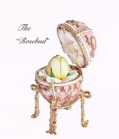 Faberge egg-box "Rosebud" with a surprise pendant