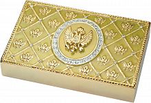 Green Faberge Style Card Holder with the Coat of arms