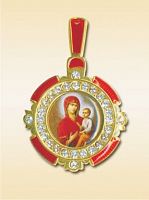 The Orthodox Icon Pendant "Icon of Our Lady of Tikhvin"