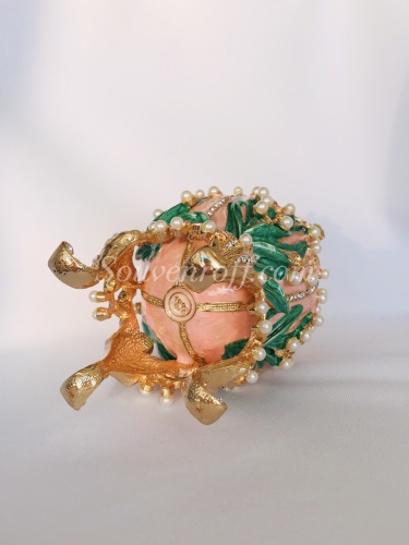 Faberge Style Egg Jewellery Trinket Box "Lilies of the Valley" with a photo frames photo 5