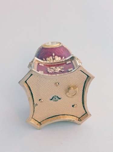 Faberge Style  Egg Jewellery Trinket Box "Shantekler" with Music box photo 3