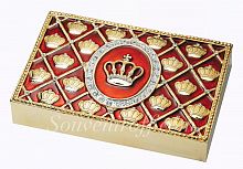 Red Faberge Style Card Holder with Crown