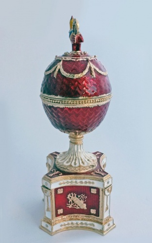 Faberge Style  Egg Jewellery Trinket Box "Shantekler" with Music box photo 2