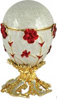 Faberge Style Small Egg Jewellery Trinket Box ''Poppy''