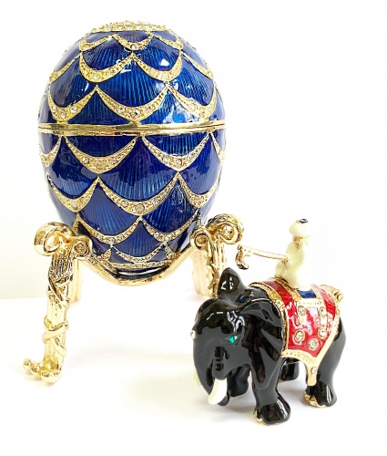 Faberge Pinecone Egg Box with elephant photo 3