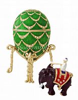 Faberge Pinecone Egg Box with elephant