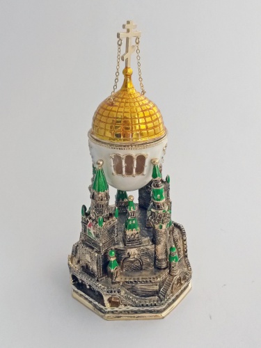 Faberge Style Egg Jewellery Trinket Box "Assumption Cathedral" musical photo 5