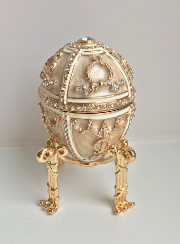 Faberge egg-box "Rosebud" with a pendant photo 5