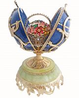 Big Faberge Style  Egg Jewellery Trinket Box "Spring flowers"