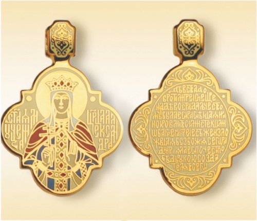 The Orthodox Icon Pendant "Saint Alexandra"