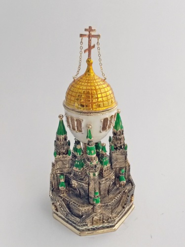 Faberge Style Egg Jewellery Trinket Box "Assumption Cathedral" musical photo 2
