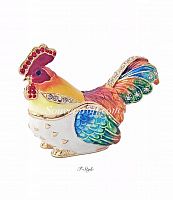 Trinket Jewelry Box "Relaxing Rooster"