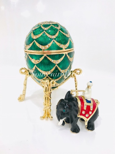 Faberge Pinecone Egg Box with elephant photo 9