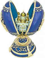 Faberge Style Small Egg Jewellery Trinket Box ''The Cathedral of Christ the Saviour''