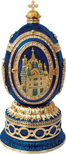 Faberge Style Egg Jewellery Box "The Savior on Spilled Blood" with music photo 2