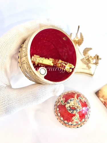 Faberge Style Medium Egg Jewellery Box "Trans-Siberian Express" photo 7