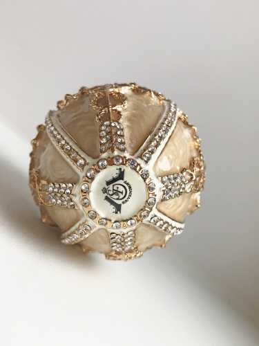 Faberge egg-box "Rosebud" with a pendant photo 7