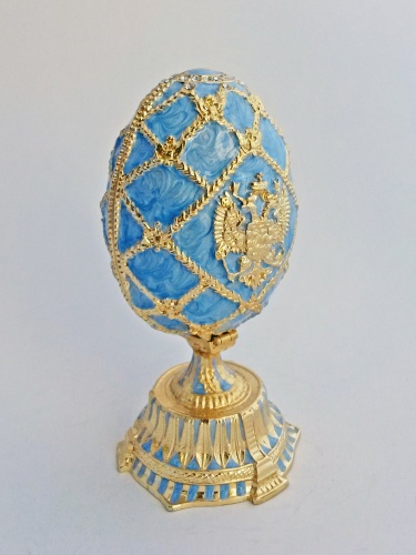Easter Faberge Style Egg Jewellery Trinket Box with coat of arms, tree and pendant photo 2