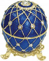 Faberge Style Egg Jewellery Box ''Grid'' with watch