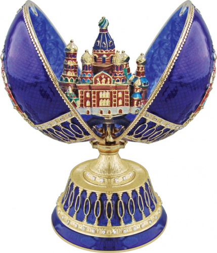 Faberge Style Egg Jewellery Trinket Box "The Savior on Blood" musical photo 2