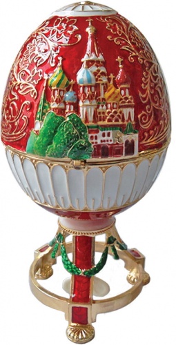 Faberge Style Egg Jewellery Trinket Box "St. Basil's Cathedral" musical photo 2