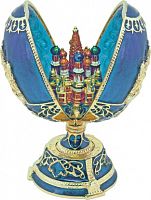 Faberge Style Small Egg Jewellery Trinket Box ''St. Basil's Cathedral''