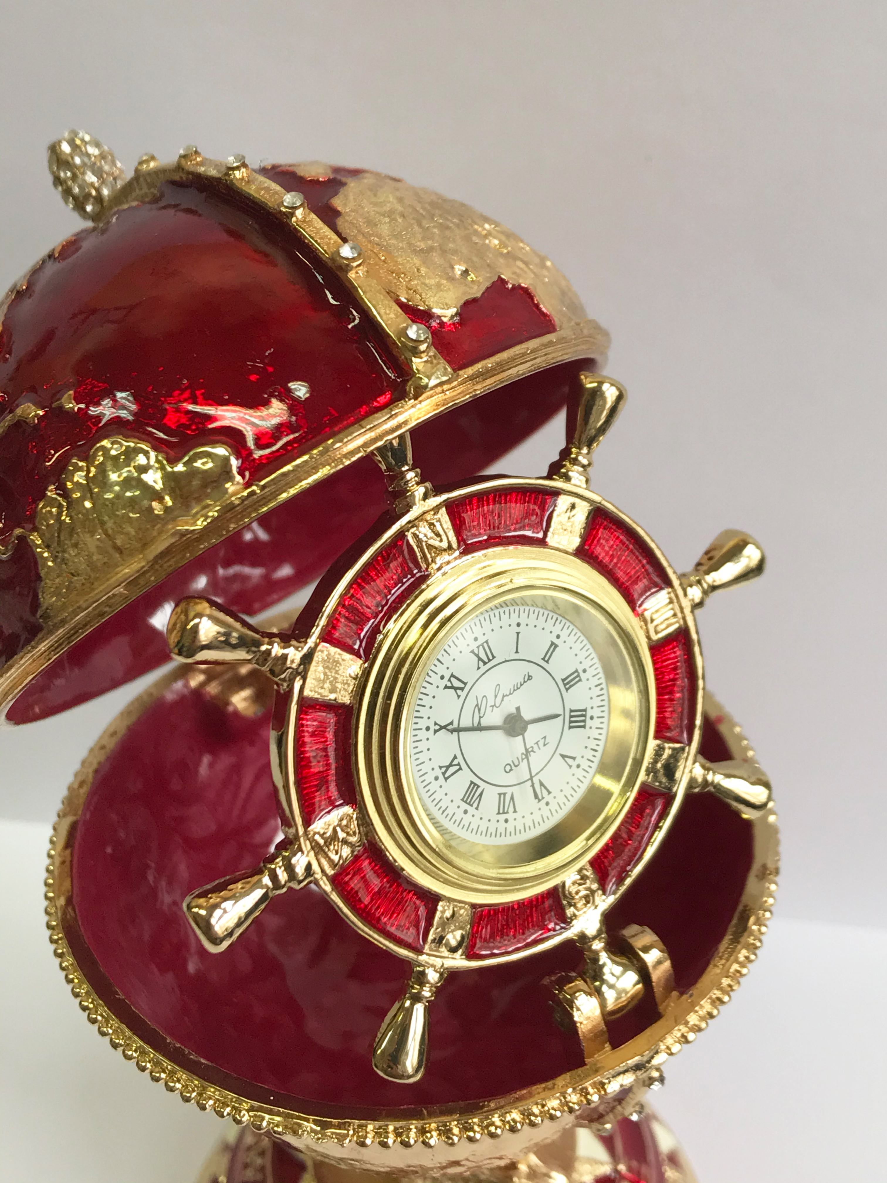 Faberge Style Medium Jewellery Trinket Box ''Globe'' photo 4