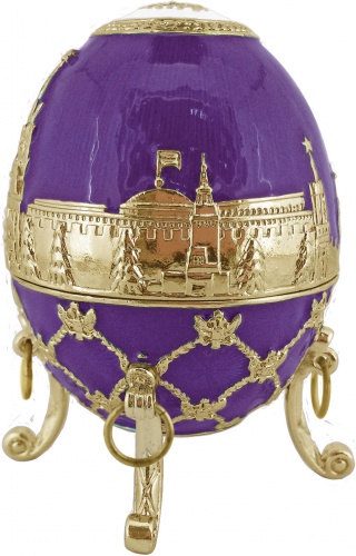 Faberge Style Egg Jewellery Trinket Box ''Moscow'' with crown photo 4