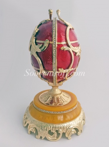 Big Faberge Style  Egg Jewellery Trinket Box "Spring flowers" photo 7