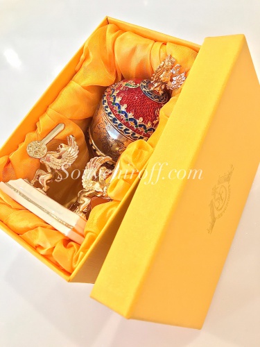 Faberge Style Medium Egg Jewellery Box "Trans-Siberian Express" photo 8