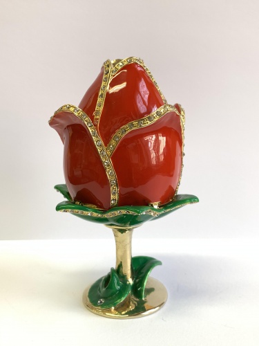 Egg Jewellery Trinket Box with Surprise "Bud" photo 4