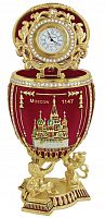 Big Faberge Style Egg Jewellery Trinket Box "Moscow" with three different images on three sides