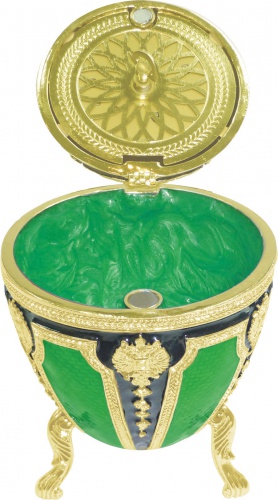 Faberge Style Egg Jewellery Box ''Ten Eagles'' photo 3