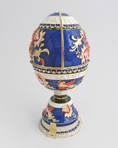 Faberge Style Egg Jewellery Trinket Box with Matreshka musical photo 6