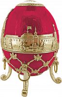 Faberge Style Egg Jewellery Trinket Box ''Moscow'' with crown