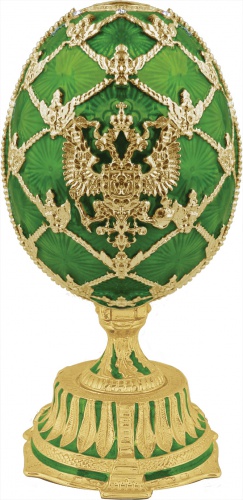Big Faberge Style Egg Jewellery Trinket Box "Savior on the Blood"  with coat of arms photo 4