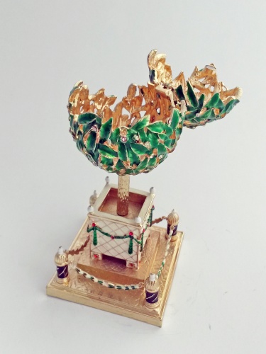 Faberge Style Egg Jewellery Trinket Box''Laurel tree'' photo 5