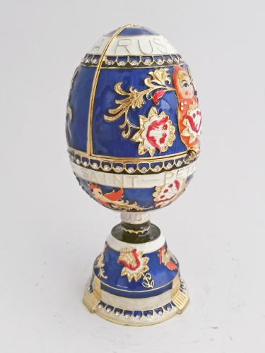 Faberge Style Egg Jewellery Trinket Box with Matreshka musical photo 5