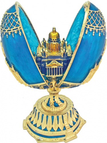 Faberge Style Egg Jewellery Trinket Box ''Saint Isaac's Cathedral'' photo 2