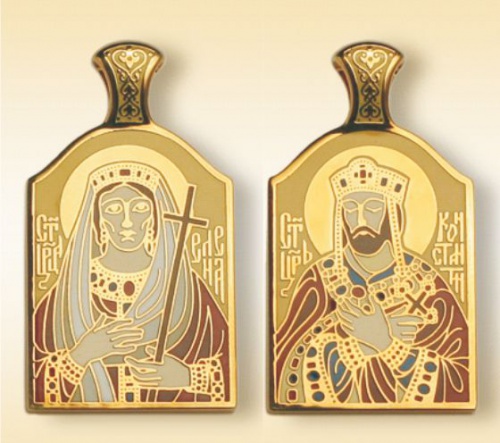 The Orthodox Icon Pendant "Saints Constantine and Elena"