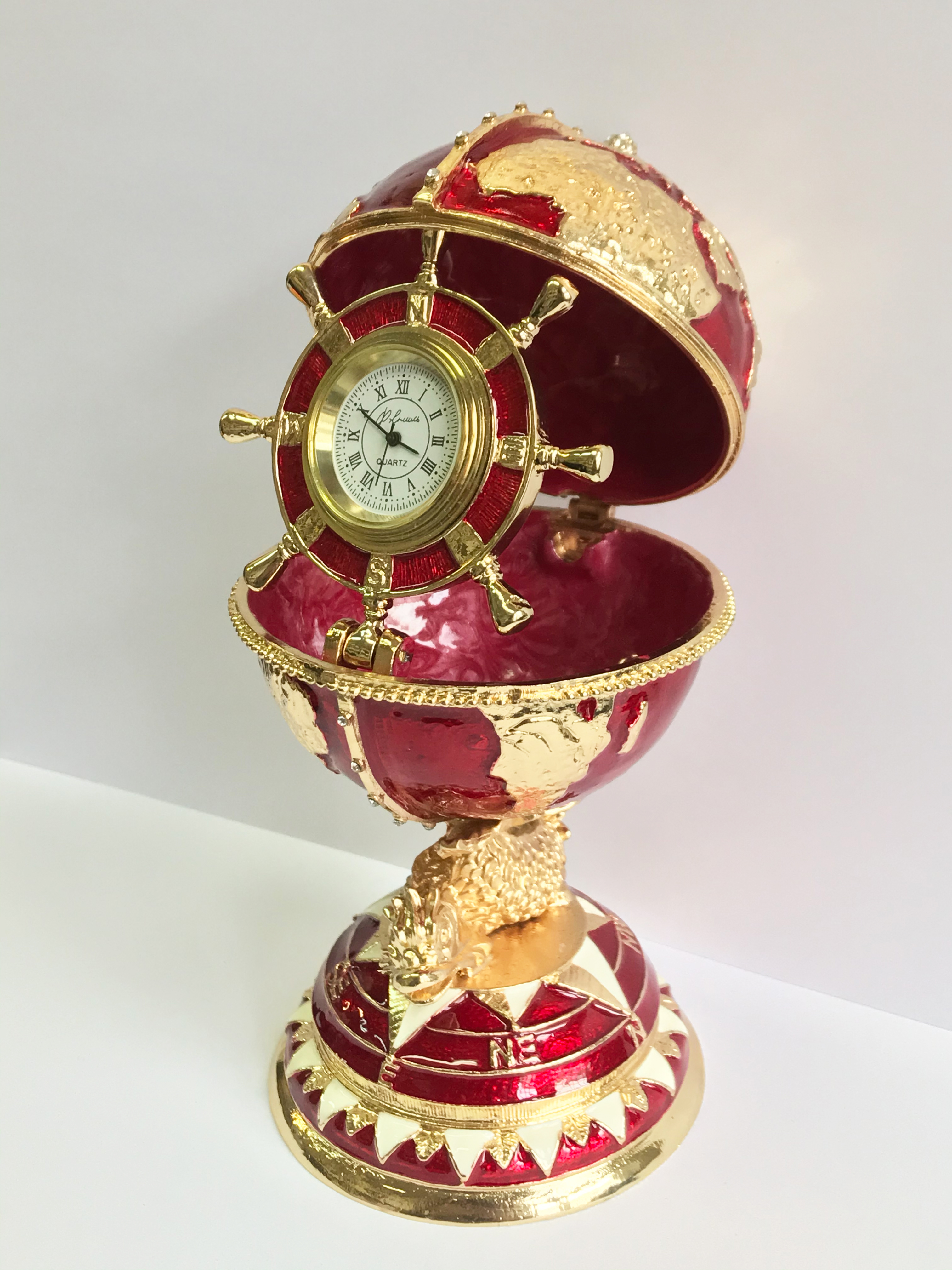 Faberge Style Medium Jewellery Trinket Box ''Globe'' photo 7