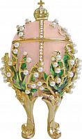 Faberge Style Medium Egg Jewellery Trinket Box ''Lilies of the Valley''