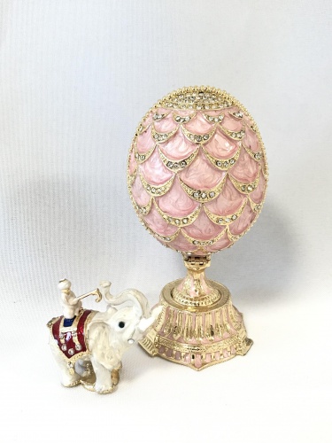 Faberge Pinecone egg box with a surprise on a stand photo 2