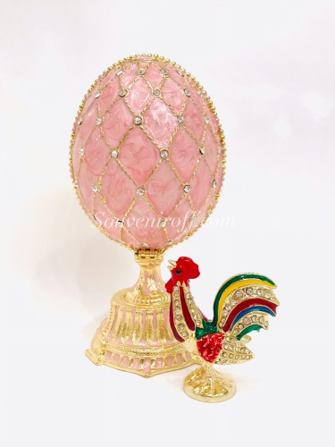 Egg-box Mesh with a Rooster pink photo 5