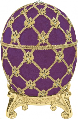 Faberge Style Medium Egg Jewellery Trinket Box  "Coronation" photo 6