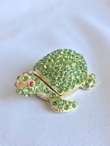 "Turtle with crystals" Green Casket photo 3