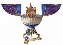 Faberge Style Egg Jewellery Trinket Box "St. Basil's Cathedral" musical