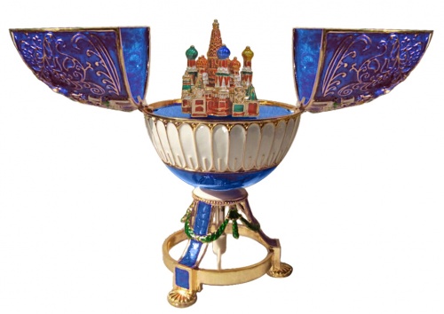 Faberge Style Egg Jewellery Trinket Box "St. Basil's Cathedral" musical