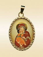 The Orthodox Icon Pendant "Our Lady of Vladimir"