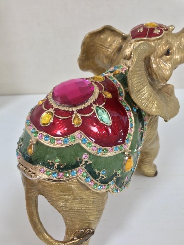Trinket Jewelry Box "Big Elephant in a Horsecloth" photo 3